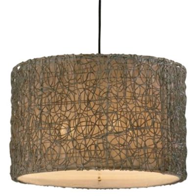 Knotted Rattan Drum by Uttermost - Starlight Lighting USA and Canada